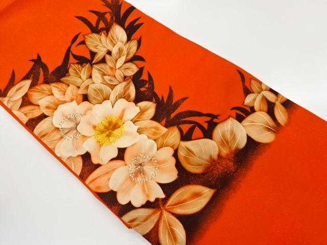 JAPANESE NAGOYA OBI / SHIOZE / FLOWER